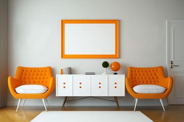 White and Orange Room, Midcentury