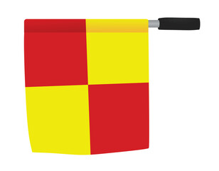 Soccer referee flag. vector illustration
