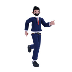 3d Business. icon isolated on white background. 3d rendering illustration