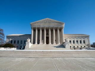 United States Supreme Court Building on Capitol Hill in Washington DC.