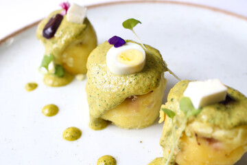 Appetizers - Papa a la huancaina - Traditional Peruvian Food