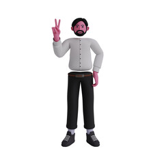 3d Business. icon isolated on white background. 3d rendering illustration