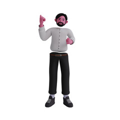 3d Business. icon isolated on white background. 3d rendering illustration