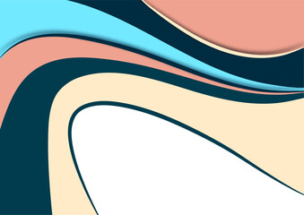 Set of colorful smooth motion abstract wave. Smooth futuristic wave lines. Business, technology message, presentation or personality. Vector