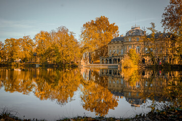 water castle during autumn