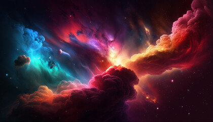 Obraz na płótnie Canvas Colorful Galaxy. Generative AI 