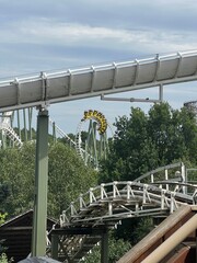 Big Slides In The Amusement Park