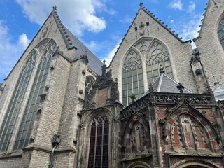 Old Gothic building in Amsterdam