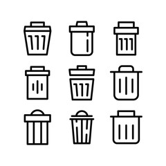garbage icon or logo isolated sign symbol vector illustration - high quality black style vector icons
