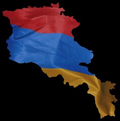 Drapeau/carte de l'Arménie