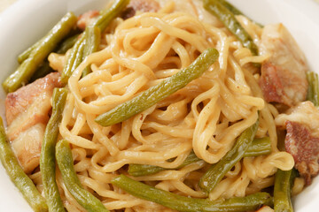 Henan Swiping Noodles in Simple Background