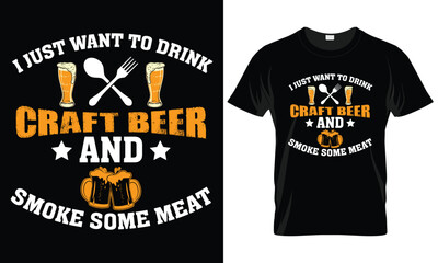 Craft Beer Typography T-shirt Vector Design
