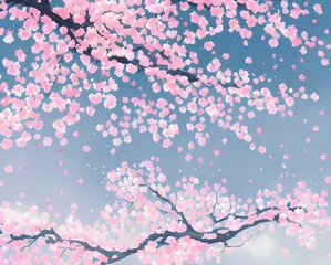 Cherry blossom created with generative ai technology