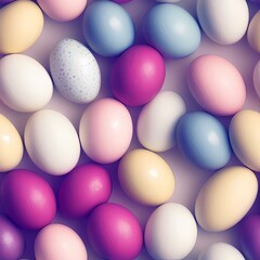 Seamless easter eggs created with generative ai technology