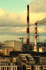 Wroclaw, Poland - February 21 2023: Wroclaw power station, Poland