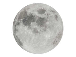 The Single moon full moon in the night  sky.