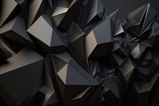 Black abstract background. Generative AI