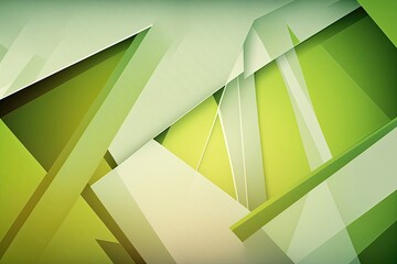 Green abstract background of intersecting lines. Generative AI