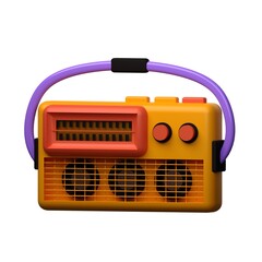 3d icon radio. web poster, flyer, stylish brochure, greeting card, cover.