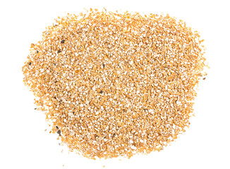 Pearl barley heap isolated on white