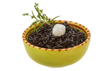 Black boiled rice