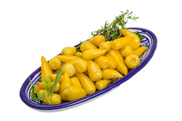 Yellow marinated pepper