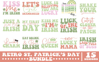 Fototapeta na wymiar Retro St.Patrick's Day SVG Bundle
