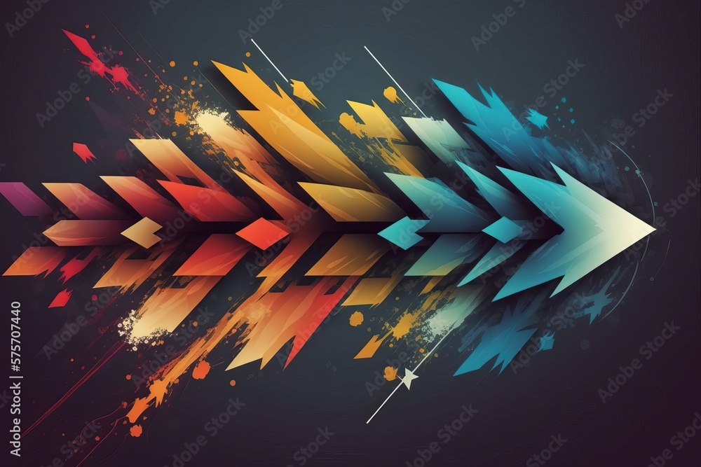 Poster surreal geometric art created with generative ai