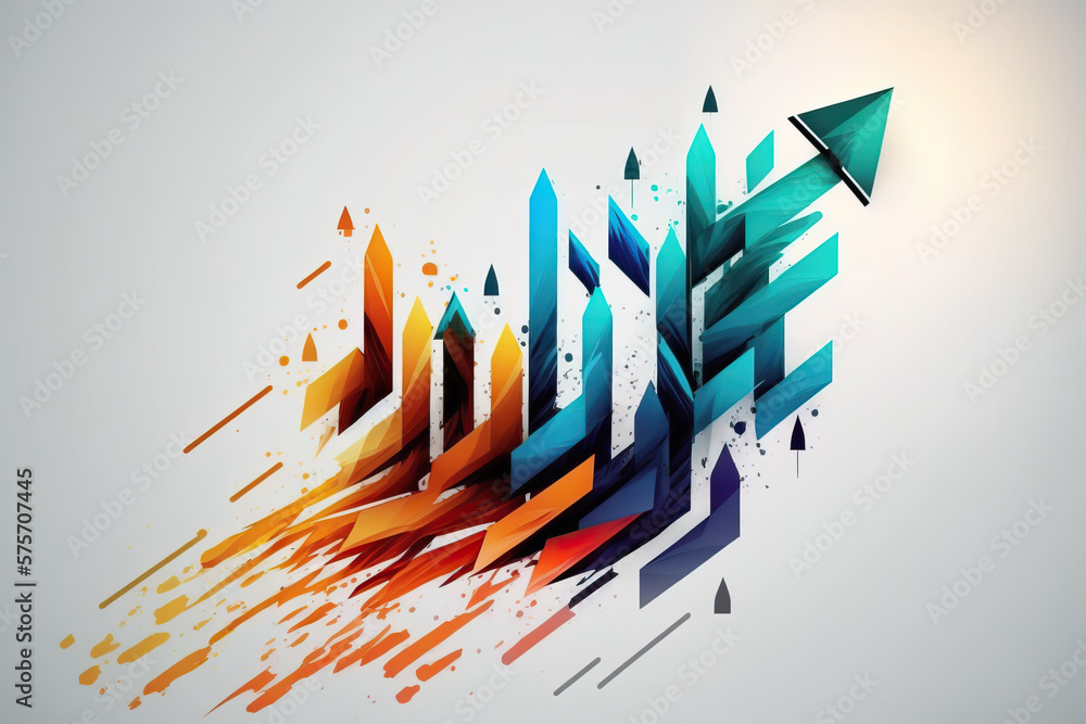 Poster surreal geometric art created with generative ai