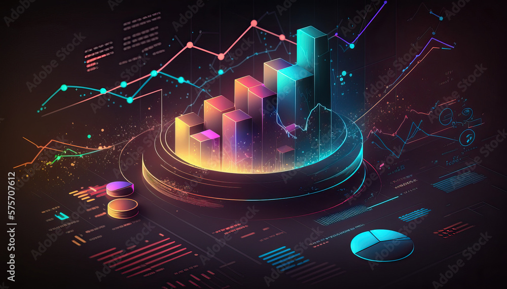 Poster futuristic business communication - created with generative ai