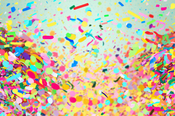 Colorful Confetti background Illustration. Ai generated.