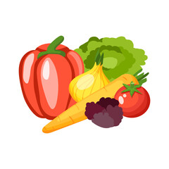 Local Garden Vegetables Composition