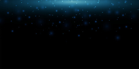 Background of dust particles with light on a black background. Vector illustration