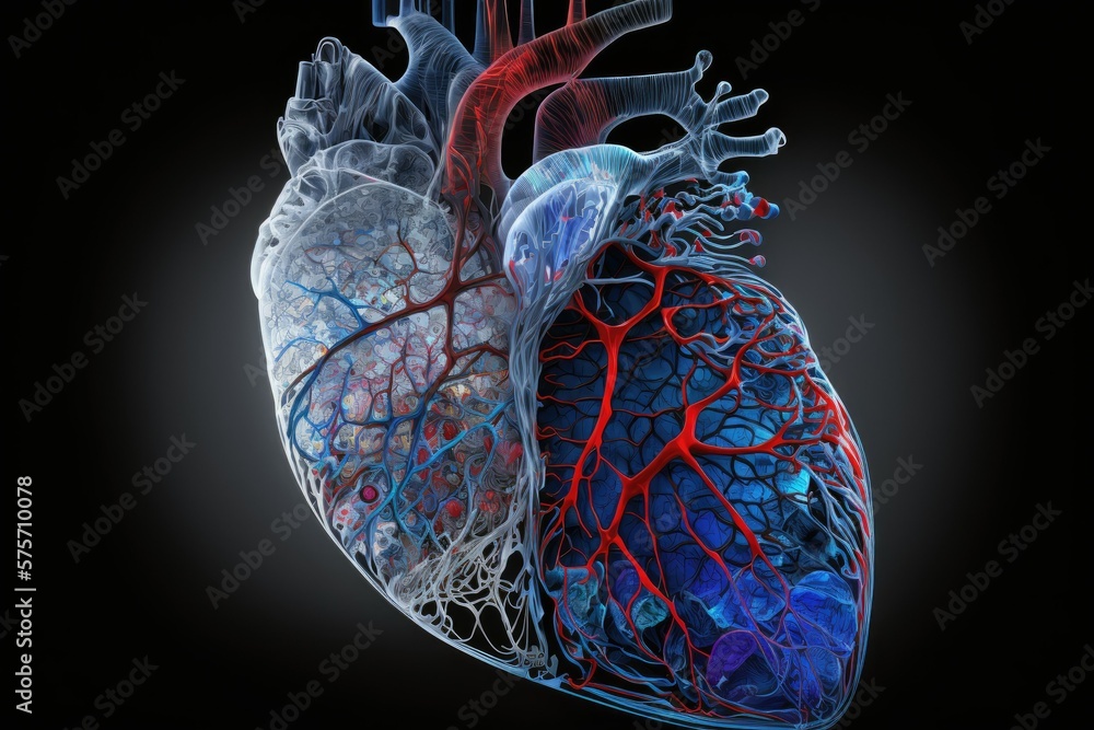 Aufkleber a heart's structure and function. an inside look at the structure of the heart, as seen from the ven