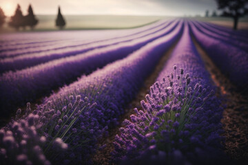 Lavendel-Feld, KI , Lavender field AI