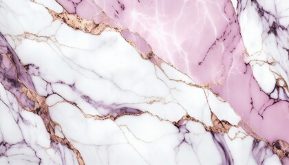 Abstract voilet marble texture with gold splashes, purple luxury background