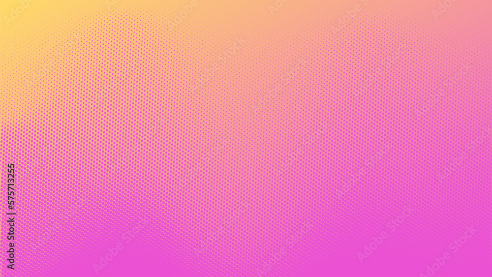 Poster Vector halftone gradient effect. Vibrant abstract background. Retro 80's style colors and textures. Neon halftone background