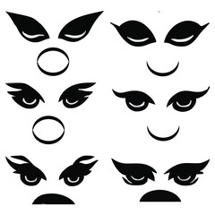 Set of different eyes expressions vector file