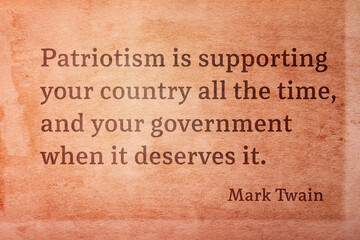 patriotism is support Twain
