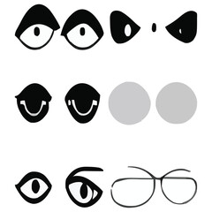 Set of different eyes expressions vector file