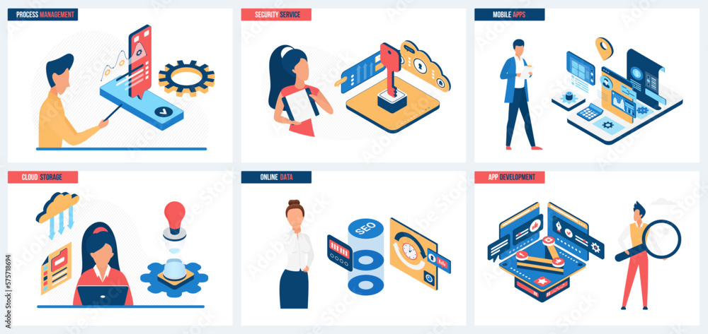 Poster process management and mobile application development, online data cloud storage, security services 