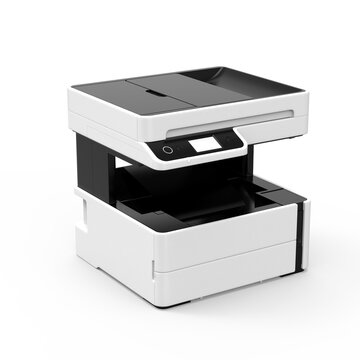 printer isolated on white for mockup