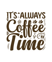 coffee typography t shirt design vector