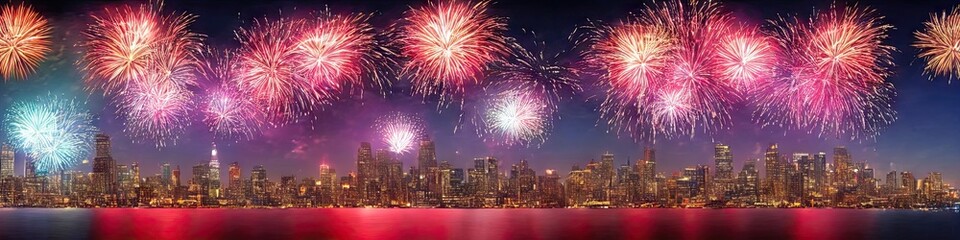 patriotic fireworks celebrating freedom and independence in the sky