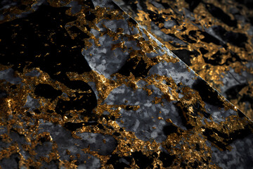Grey granite with gold in it, texture, background