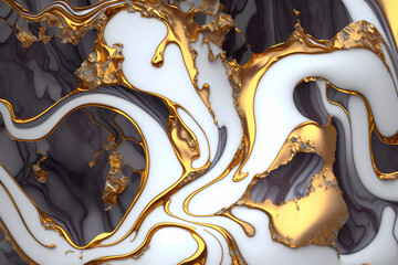 White marble with golden veins, texture, background