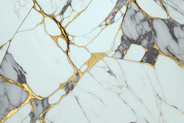 White marble with golden veins, texture, background