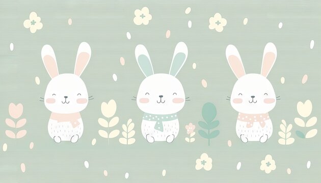 pastel themed easter design, for cards, pattern, background, banner - ai generated