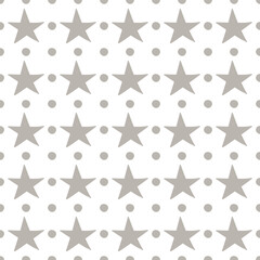 Earthy beige stars and dots pattern