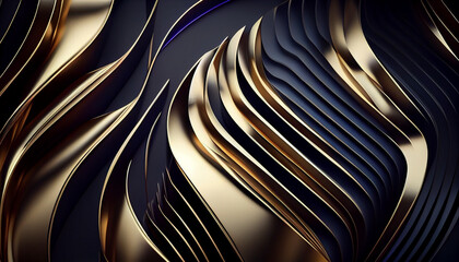 3D abstract background, generative AI